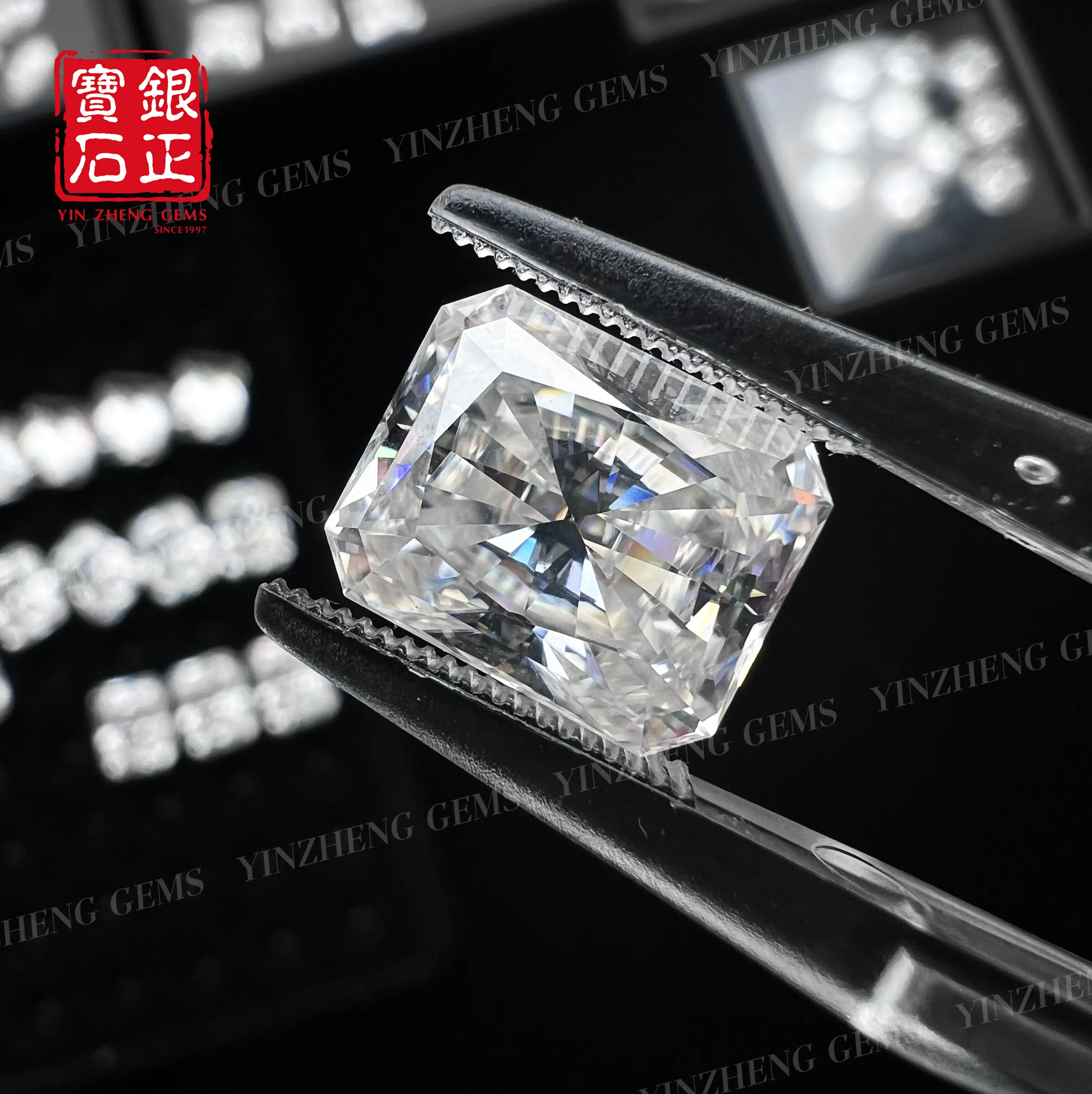 6A Grade Radiant Shape D Color Moissanita