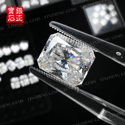 6A Grade Radiant Shape D Color Moissanita