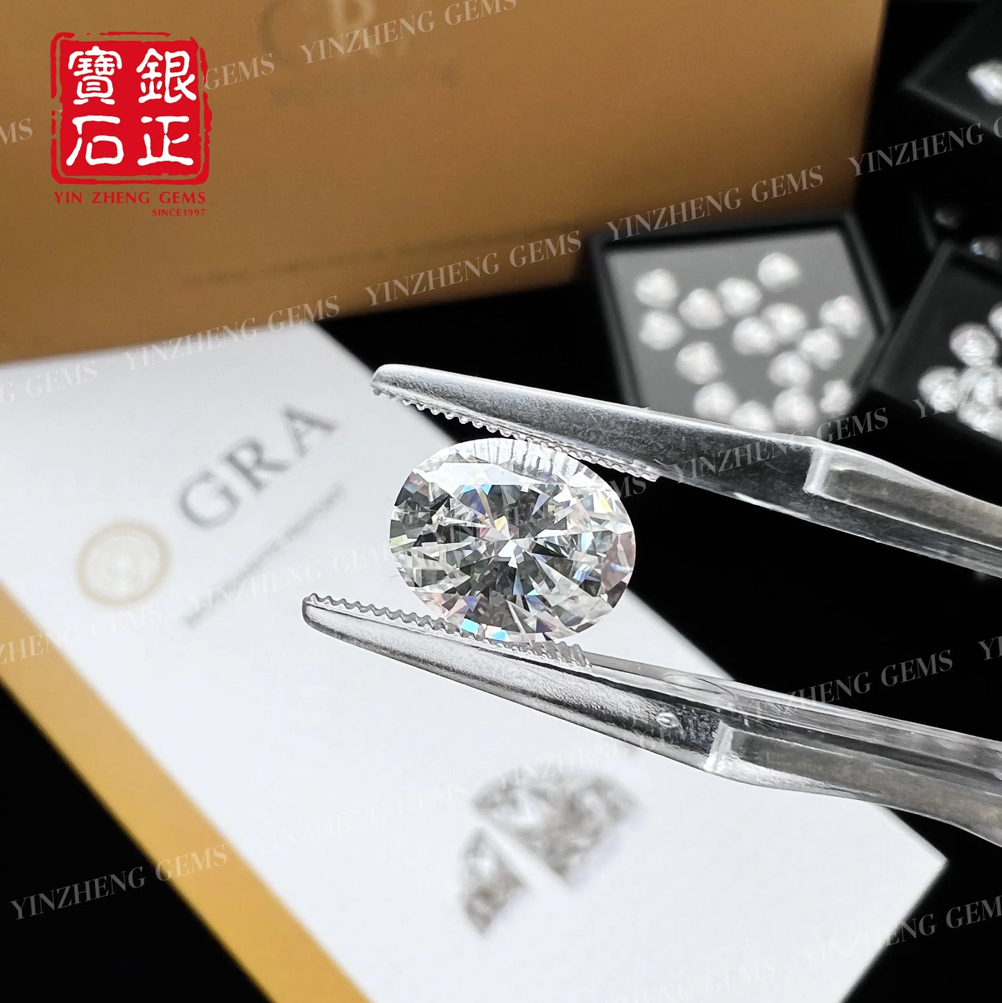6A Grade Oval Shape D Color Moissanite
