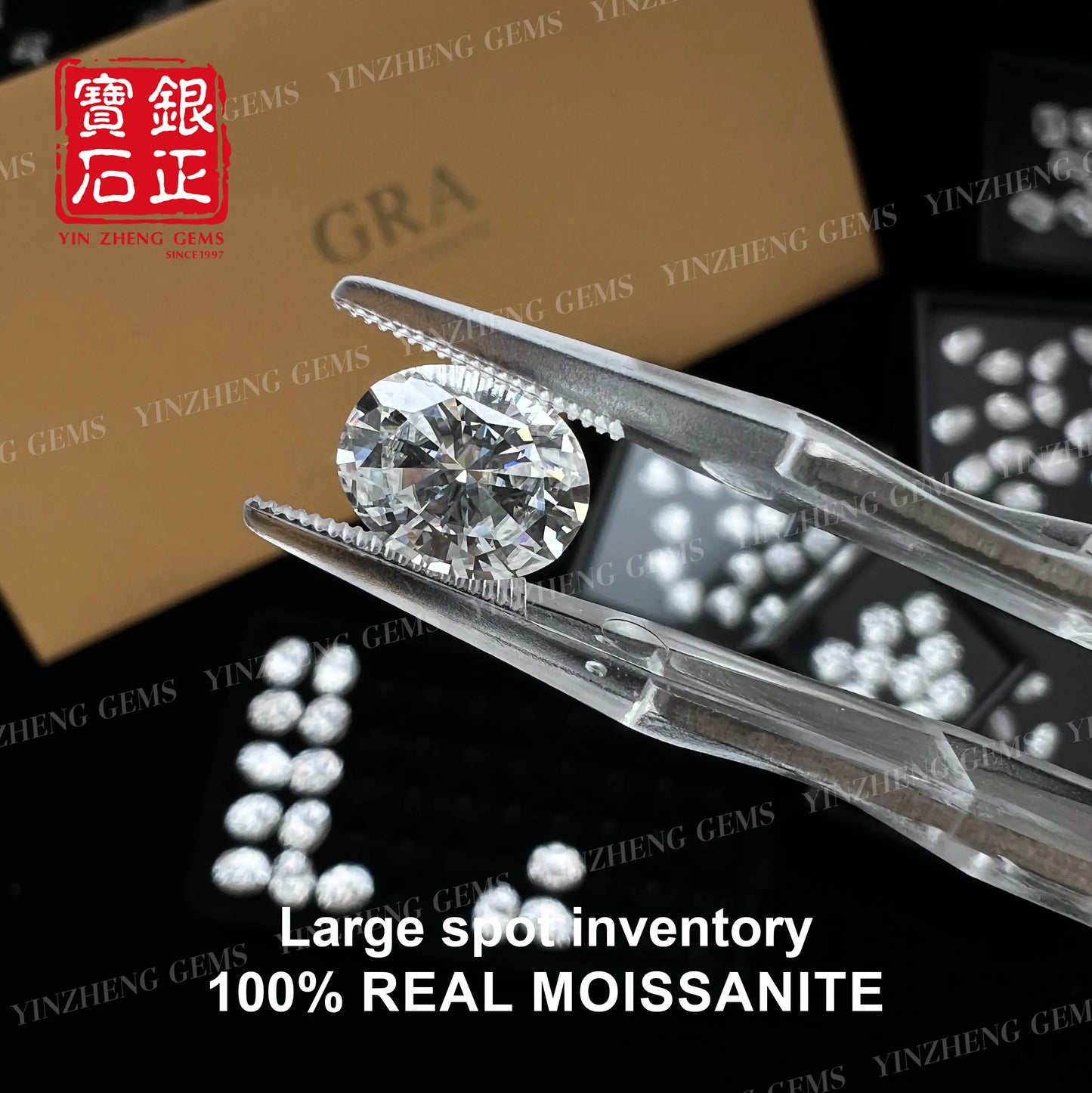 6A Grade Oval Shape D Color Moissanite