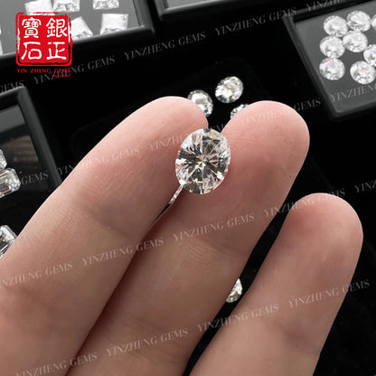 6A Grade Oval Shape D Color Moissanite