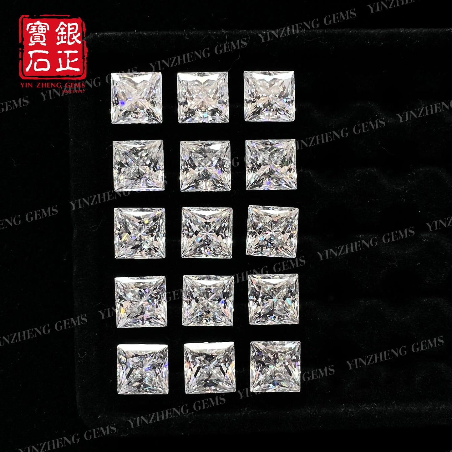 6A Grade Square Princess D Color Moissanite