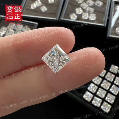 6A Grade Square Princess D Color Moissanite