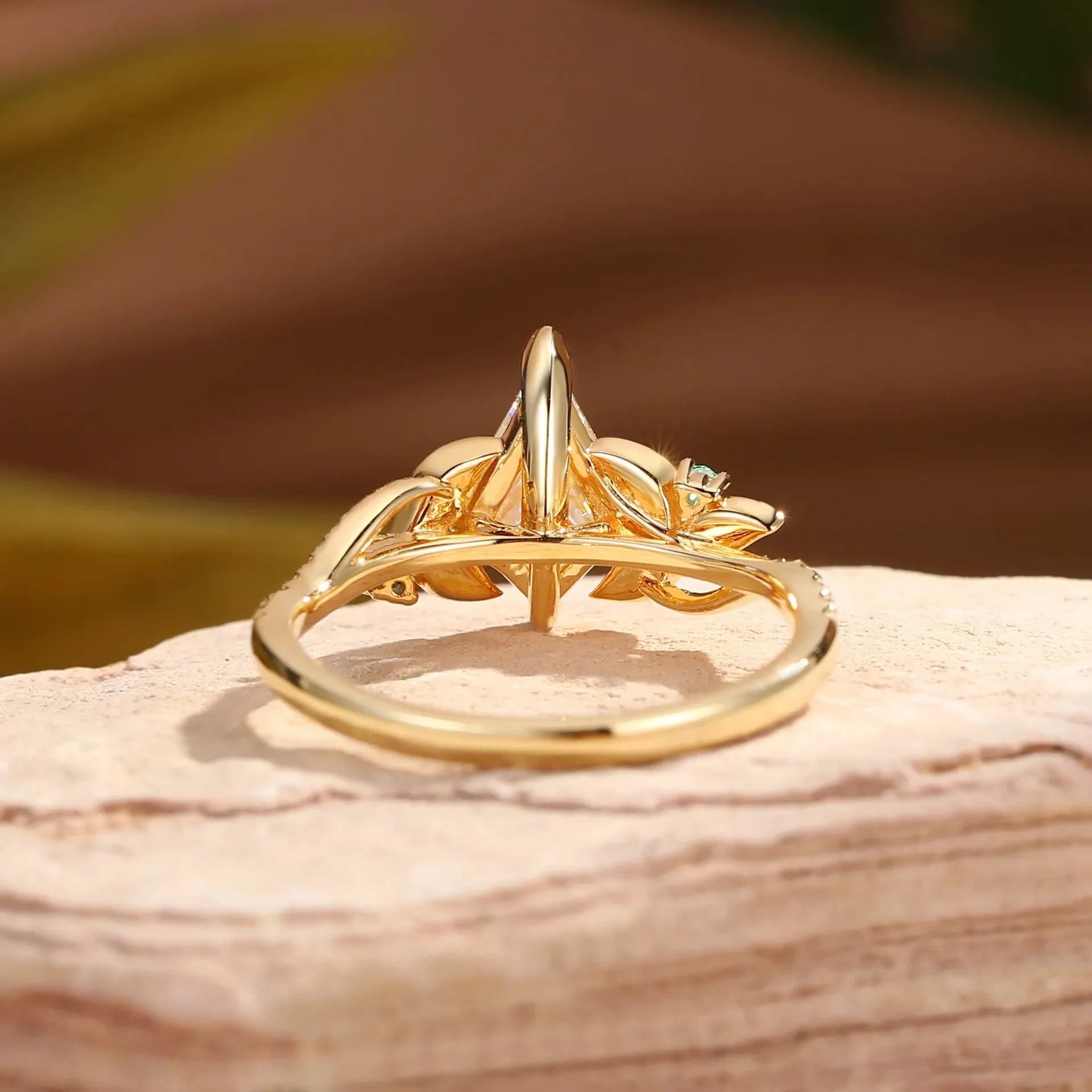 Unique Kite Shape 1CT Moissanite Ring| S925 Sterling Silver 18K Gold Plated Stackable Wedding Ring For Women