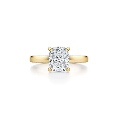 2~3CT 4-Prong Light Luxury Ring|18K Gold Plated S925 Silver Moissanite & Lab Sapphire Engagement Ring