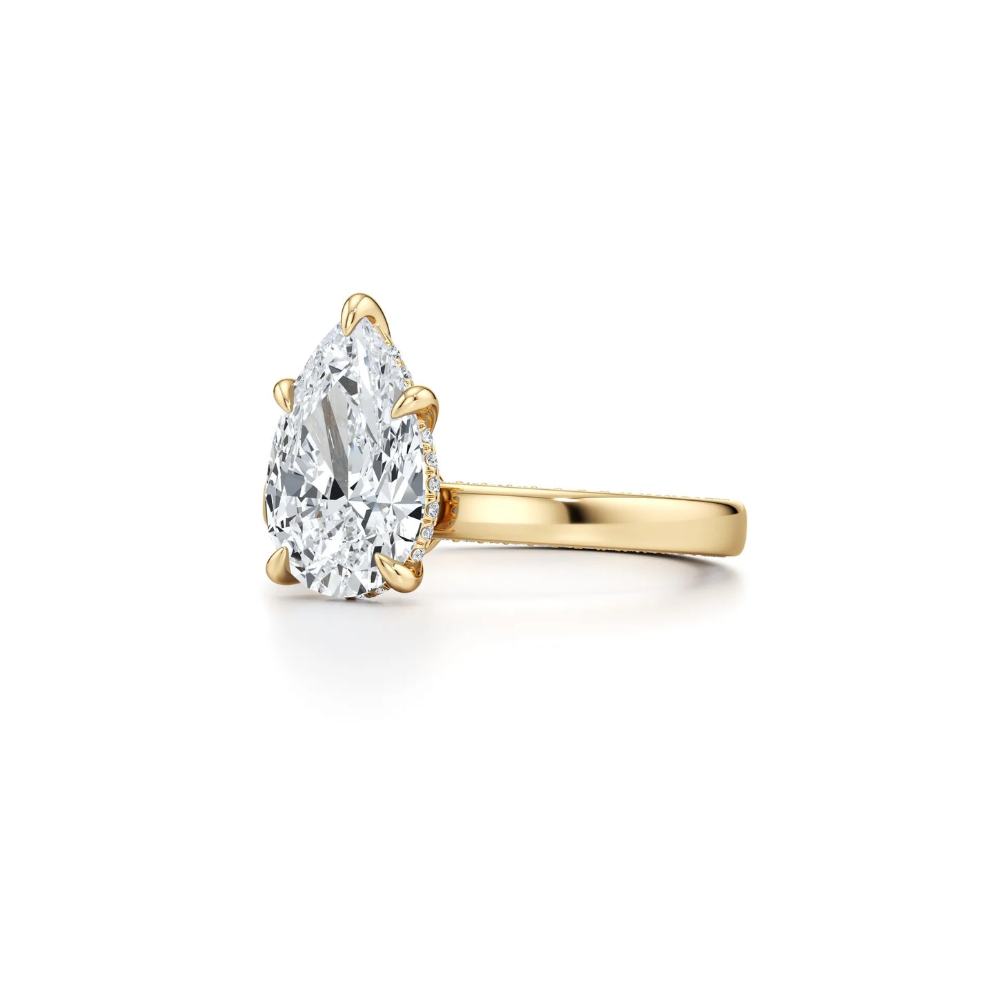 2~3CT 4-Prong Light Luxury Ring|18K Gold Plated S925 Silver Moissanite & Lab Sapphire Engagement Ring