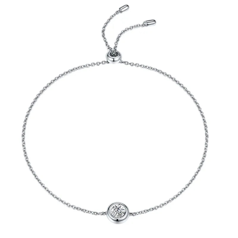 18K Rose Gold Plated S925 Silver Bubble Bracelet| 0.5/1CT Lab Diamond