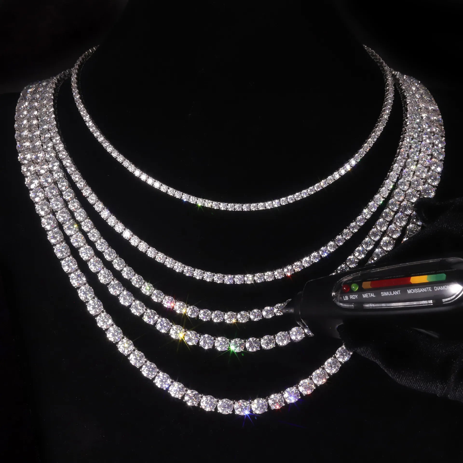 2-6.5mm Full Pave Moissanite Tennis Chain | Hip Hop S925 Silver Necklace