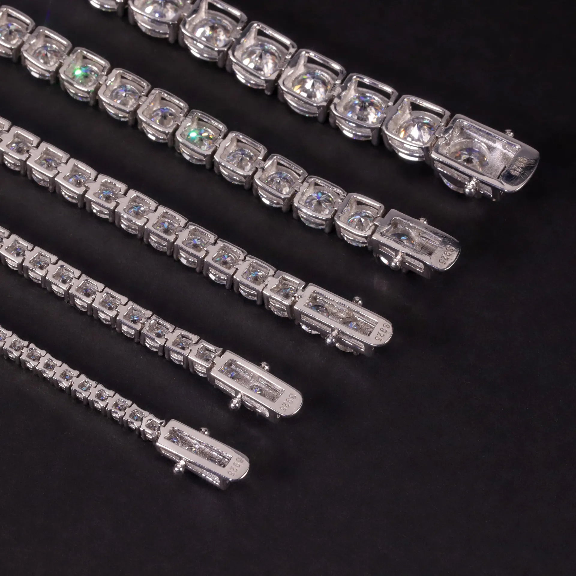 2-6.5mm Full Pave Moissanite Tennis Chain | Hip Hop S925 Silver Necklace