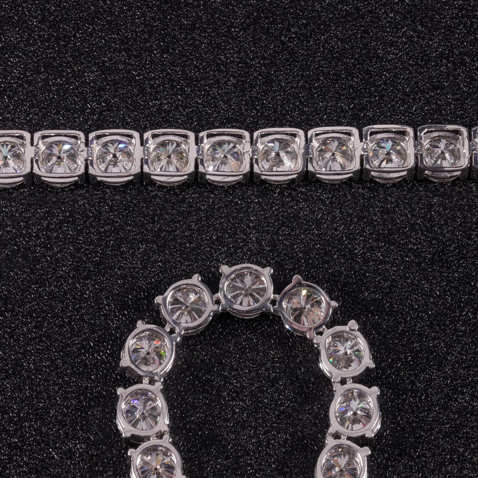 2-6.5mm Full Iced Moissanite Tennis Bracelet S925 Silver Gold Plated Trendy Hip Hop Jewelry