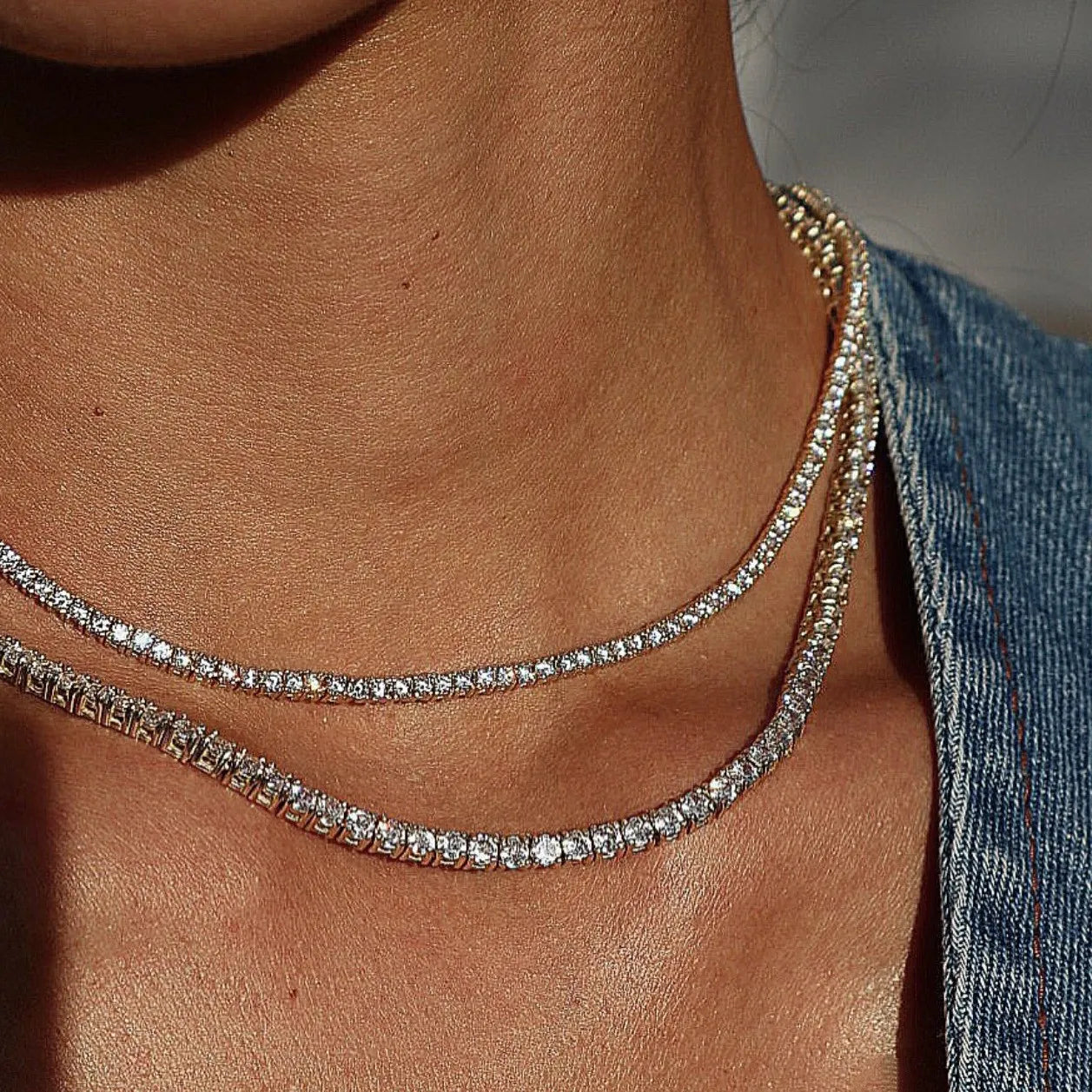 2-6.5mm Full Pave Moissanite Tennis Chain | Hip Hop S925 Silver Necklace