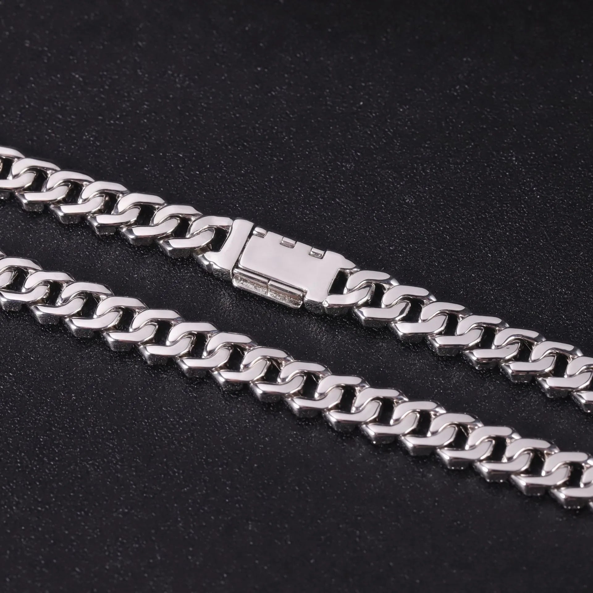 9mm Two-Row Full Iced Rhombic Cuban Link Necklace| Luxury Hip Hop S925 Sterling Silver Cubic Zirconia Chain For Men