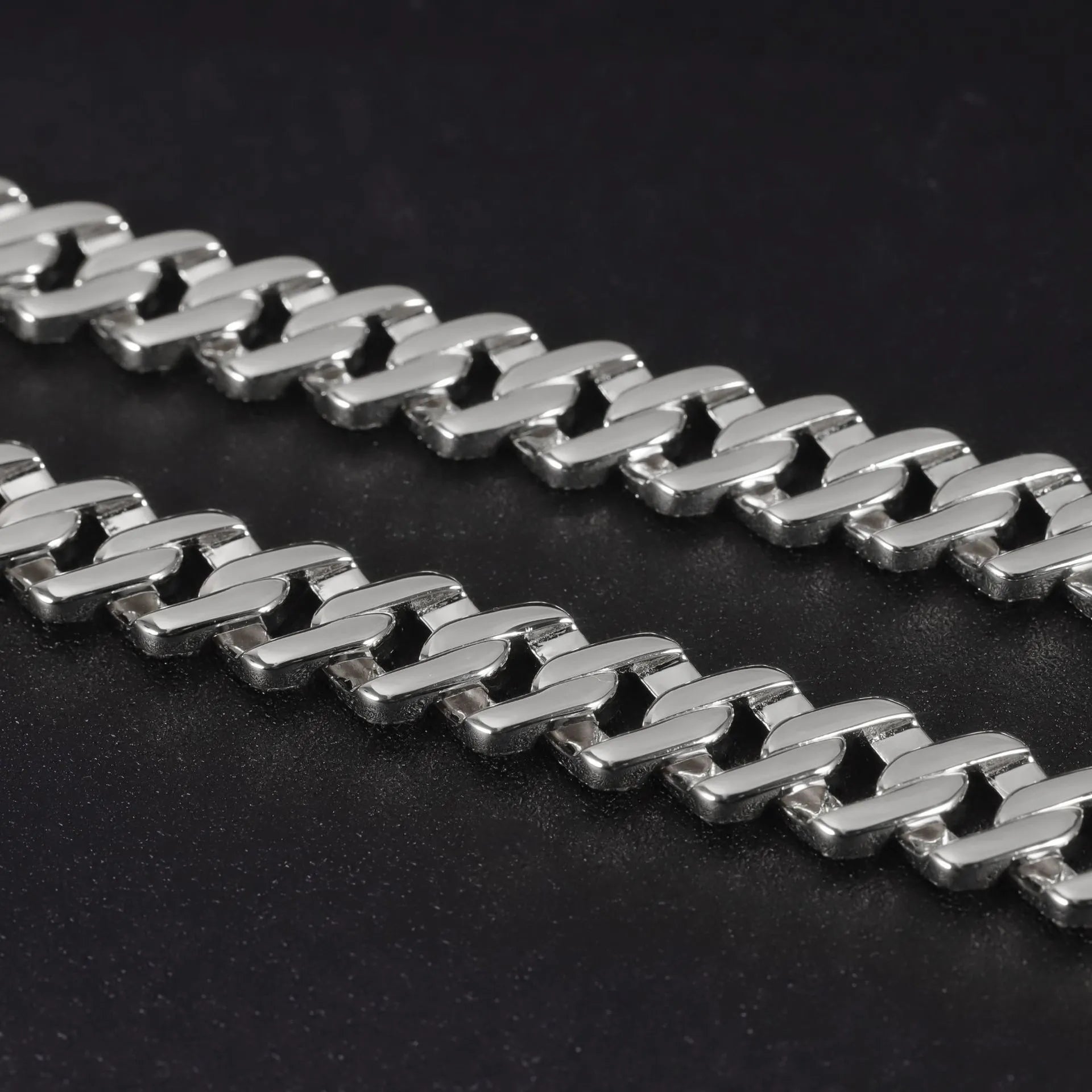 Trendy Hip Hop Full Iced Cuban Link Necklace| 15mm Wide S925 Sterling Silver Cubic Zirconia Men Chain