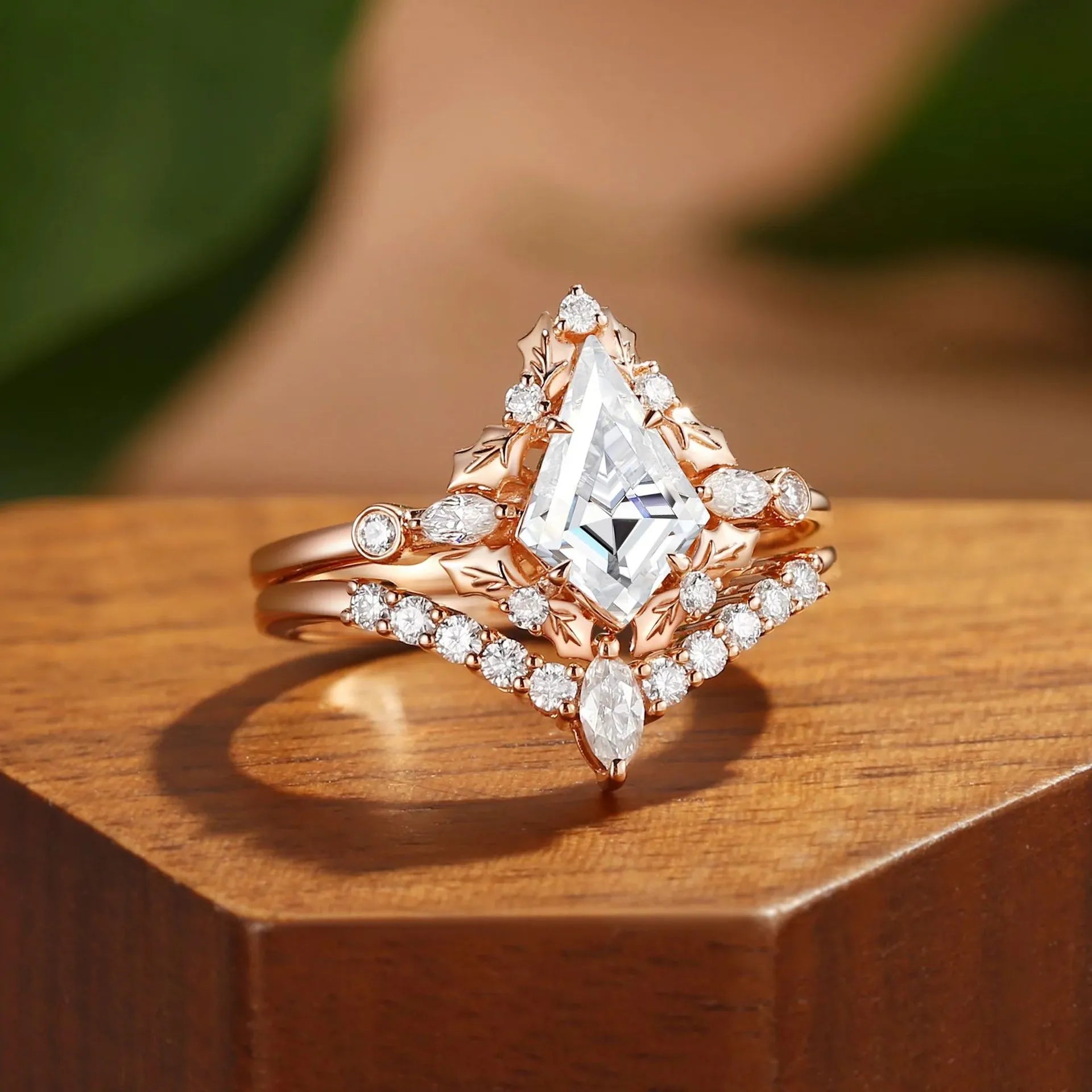 1CT Kite Cut Unique Moissanite Ring For Women| Minimalist Luxury S925 Sterling Silver Stackable Wedding Ring