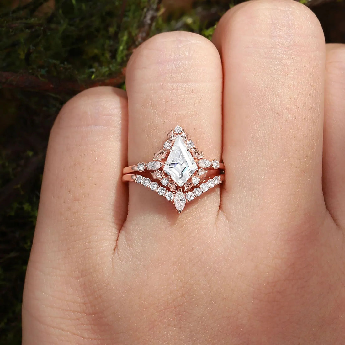 1CT Kite Cut Unique Moissanite Ring For Women| Minimalist Luxury S925 Sterling Silver Stackable Wedding Ring
