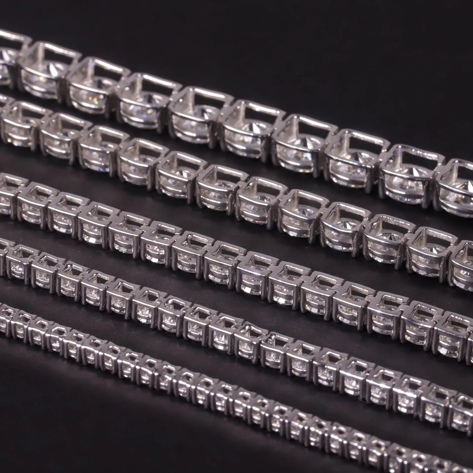 2-6.5mm Full Pave Moissanite Tennis Chain | Hip Hop S925 Silver Necklace