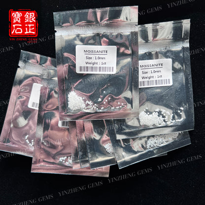 YinZheng 6A Grade Round Shape D Color Small Size Moissanite 0.8-2.9mm 1ct/Pack Loose Moissanite Stone For Making Jewelry