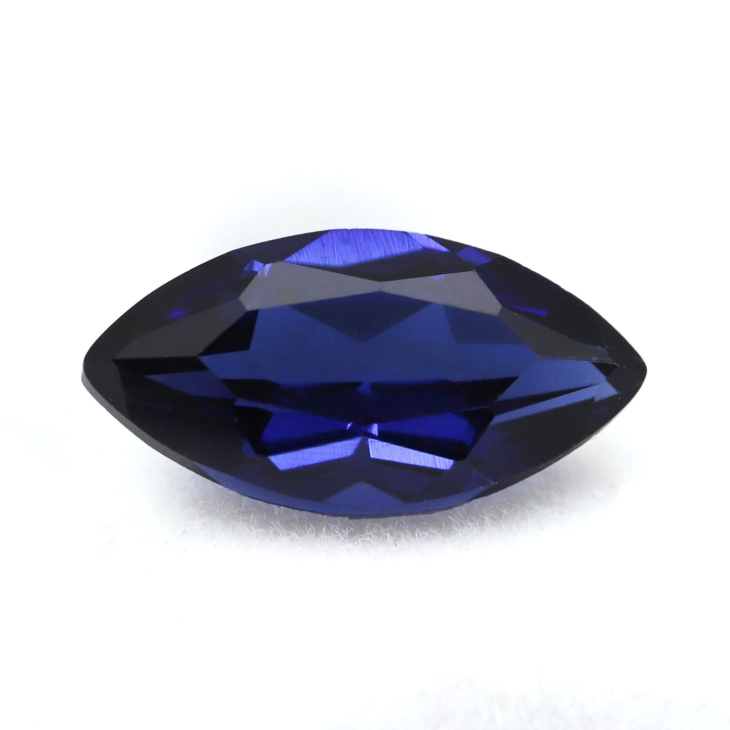 Flame Melted Royal Blue Sapphire Marquise Cut