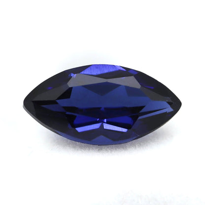 Flame Melted Royal Blue Sapphire Marquise Cut
