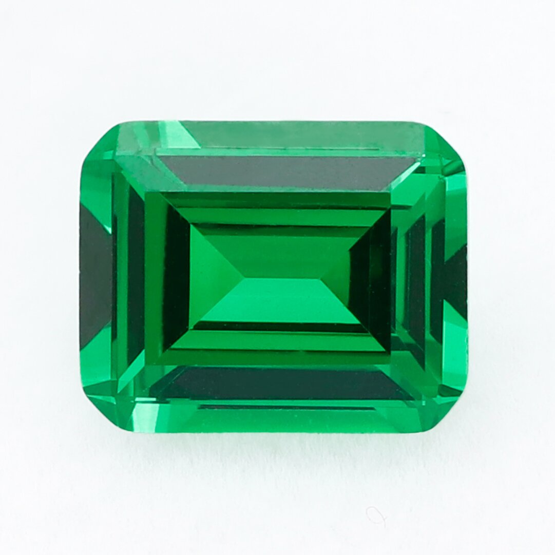 Precision Cut Lab Grown Tsavorite Emerald Cut