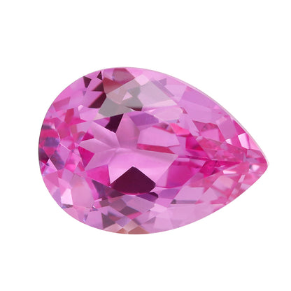 Flame Melted Pink Sapphire Pear Shape