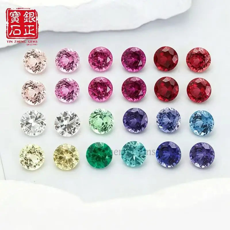 19 Kinds Precision Cut Colored Gemstones | Round Cut Gemstone Series