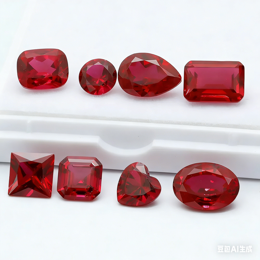 3A+ Precision Cut Flame Fusion Synthetic Ruby | Combined Shape Gemstone