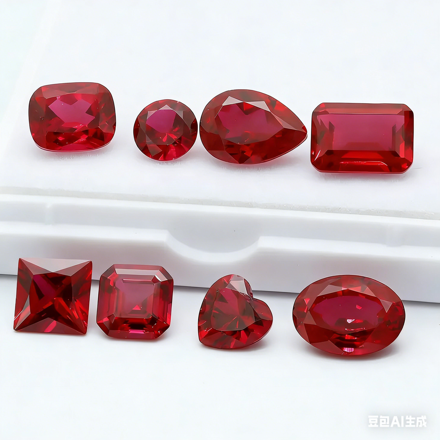 3A+ Precision Cut Flame Fusion Synthetic Ruby | Combined Shape Gemstone