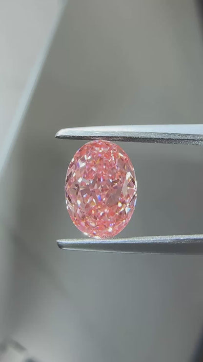 HPHT Lab Grown Pink Color Diamonds Oval Shape 0.5ct~5.0ct VVS/VS With IGI Certificate
