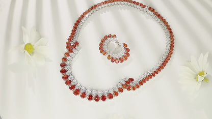 S925 Silver 119.8ct Fanta Imitation Diamond Necklace A