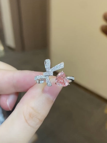 PT950 18K 1.55ct Lab Grown Colored Pink Diamond Ring