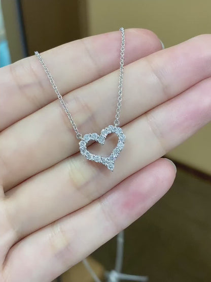 PT950 Platinum 0.50ct Lab Grown Diamond Heart Shaped Necklace PTJ013