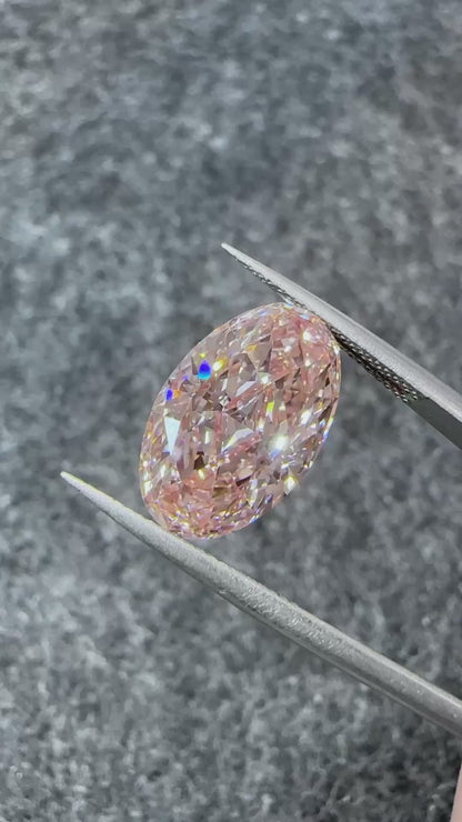 CVD Lab Grown Pink Color Diamonds Oval Cut 0.5CT~5.0CT VVS/VS With IGI Certificate