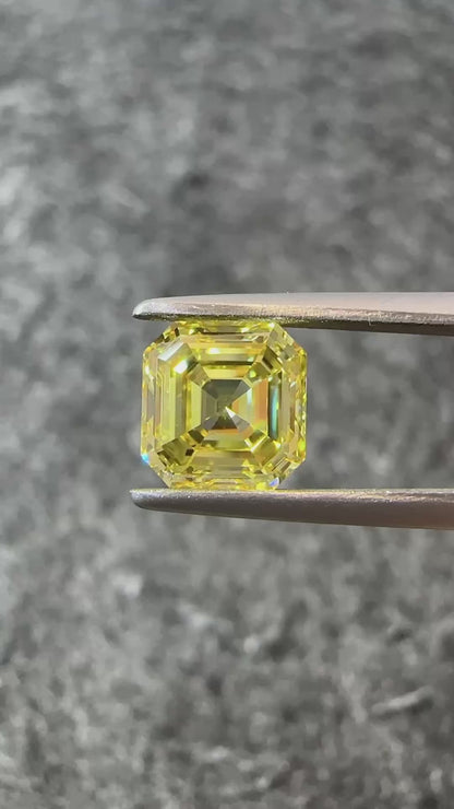 HPHT Lab Grown Yellow Color Diamonds Radiant Cut 0.5ct~5.0ct VVS/VS With IGI Certificate