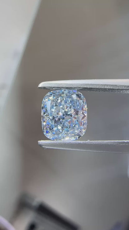 HPHT Lab Grown Blue Color Diamonds Cushion Shape 0.5ct~5.0ct VVS/VS With IGI Certificate