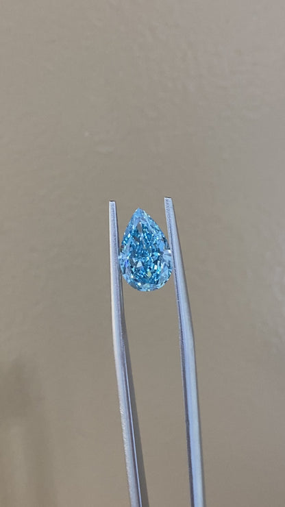 HPHT Lab Grown Blue Color Diamonds Briolette Shape 0.5ct~5.0ct VVS/VS With IGI Certificate